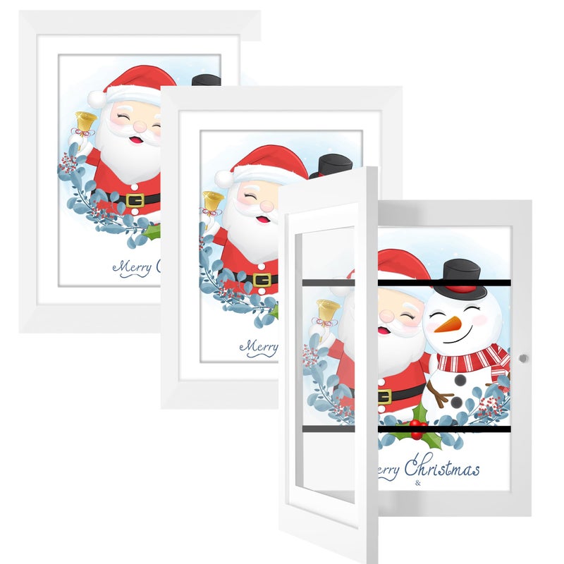 Orionstar 3 Pack Kids Art Frames  Kids Artwork Picture Frames Changeable  Front Opening Picture Display Frames  Holds 11.8X8.5 100 A4 Pcs  Artwork Display Storage Frames for Children  Home and Office - Image 1