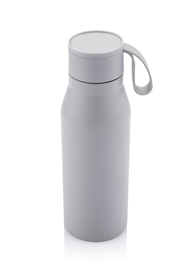 Hans Larsen R-NEBRA - CHANGE Collection Recycled Stainless Steel Vacuum Bottle with Loop - Grey  - Image 2