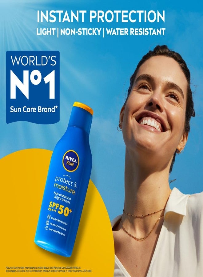 NIVEA Sun Protect and Moisture 75ml SPF 50 Advanced Sunscreen for Normal Instant Protection| PA+++ UVA - UVB Protection System| Vitamin E + Moisture| Very Water Resistant| For Unisex - Image 4