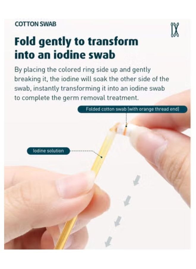 Be a better mom Medical Disposable Cotton Swabs Iodine Individually Iodophor Swabs Outdoor Supplies Packaged Cotton Swabs Iodine Swabs for Wound Treatment  - Image 4