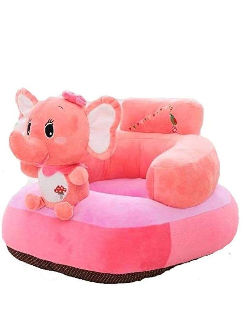 AVS AVS Sofa Seat Soft Plush Elephant Shape Cushion for Baby Kids Pink  - Image 1