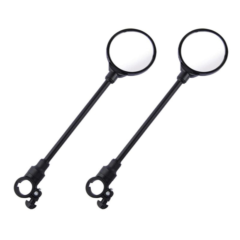 Adjustable Universal Bike Motorcycle Rearview Mirrors Rotatable 2 Pack for Cycling Safety - Image 2