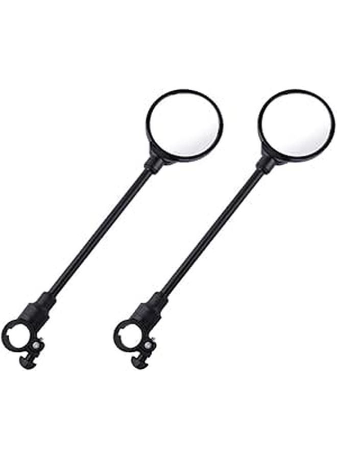Adjustable Universal Bike Motorcycle Rearview Mirrors Rotatable 2 Pack for Cycling Safety - Image 1