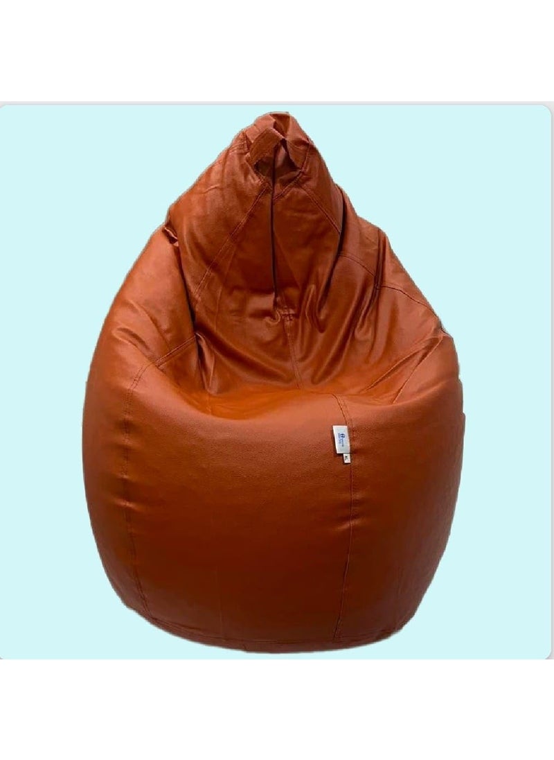 OHSTORE OHSTORE Premium Bean Bag Chair Ultra Comfortable Durable Faux Leather Cover Lightweight Ergonomic Lounge Seat for Home Office Gaming Relaxation TanXLBB  - Image 3