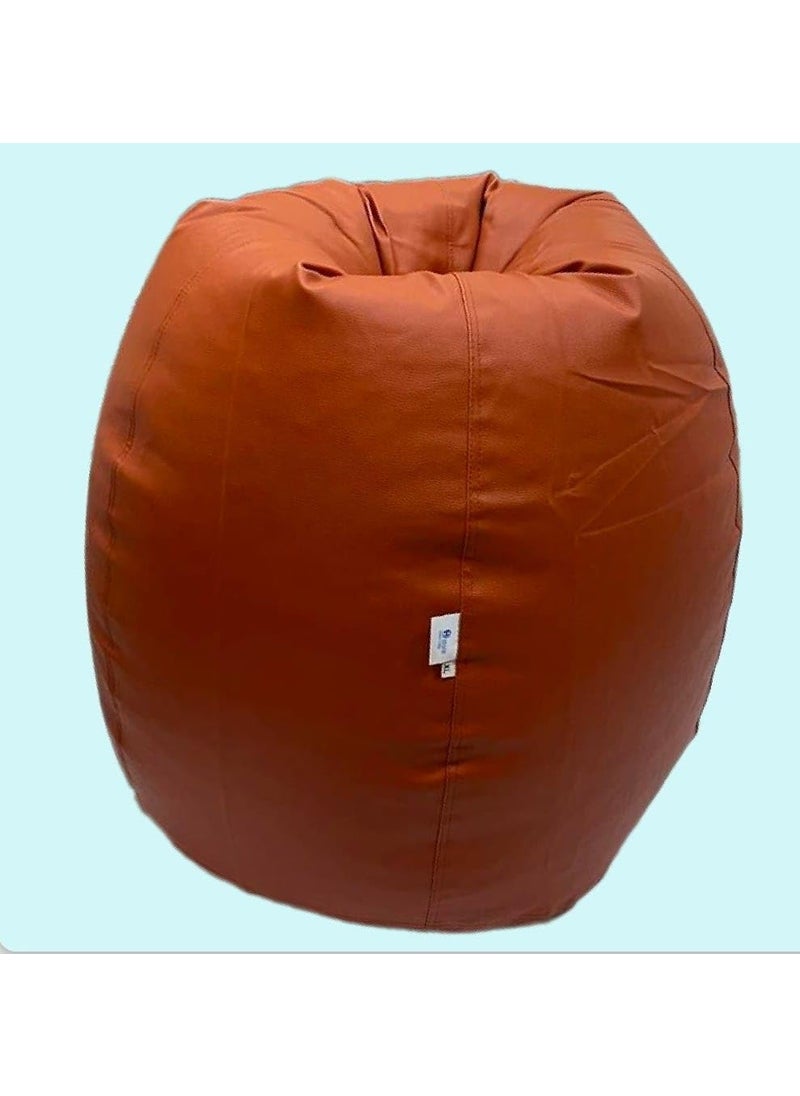 OHSTORE OHSTORE Premium Bean Bag Chair Ultra Comfortable Durable Faux Leather Cover Lightweight Ergonomic Lounge Seat for Home Office Gaming Relaxation TanXLBB  - Image 4