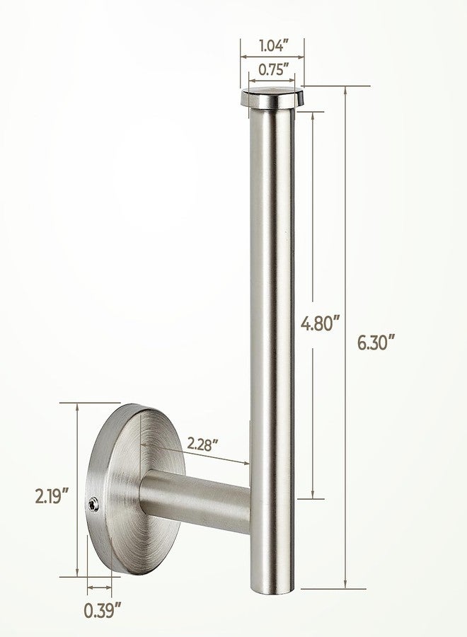 JOY DECOR 2 Pack Toilet Roll Holder Stand - Brushed Nickel SUS304 Stainless Steel, Rustproof Toilet Paper Holder Tissue Holder for Kitchen Washroom Wall Mount Bathroom Tissue Holder - Image 3