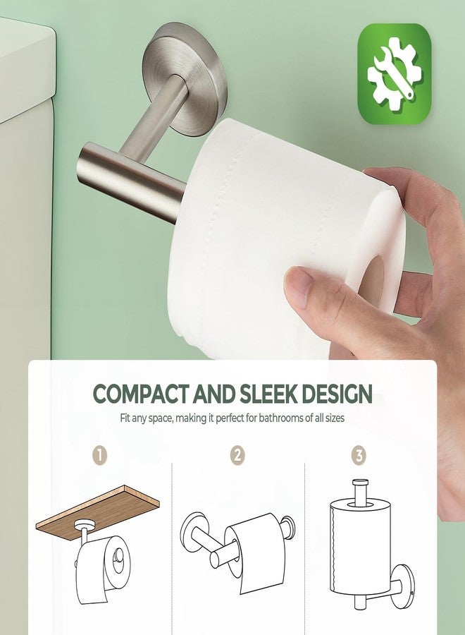 JOY DECOR 2 Pack Toilet Roll Holder Stand - Brushed Nickel SUS304 Stainless Steel, Rustproof Toilet Paper Holder Tissue Holder for Kitchen Washroom Wall Mount Bathroom Tissue Holder - Image 5