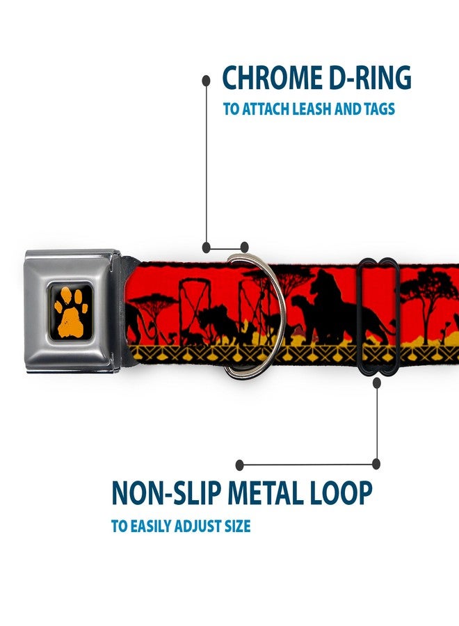 Buckle Down Dog Collar Seatbelt Buckle Mufasa Simba Just Cant Wait to Be King Family Silhouette 11 to 17 Inches 1.0 Inch Wide - Image 5