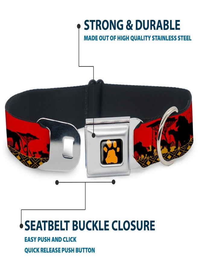 Buckle Down Dog Collar Seatbelt Buckle Mufasa Simba Just Cant Wait to Be King Family Silhouette 11 to 17 Inches 1.0 Inch Wide - Image 4