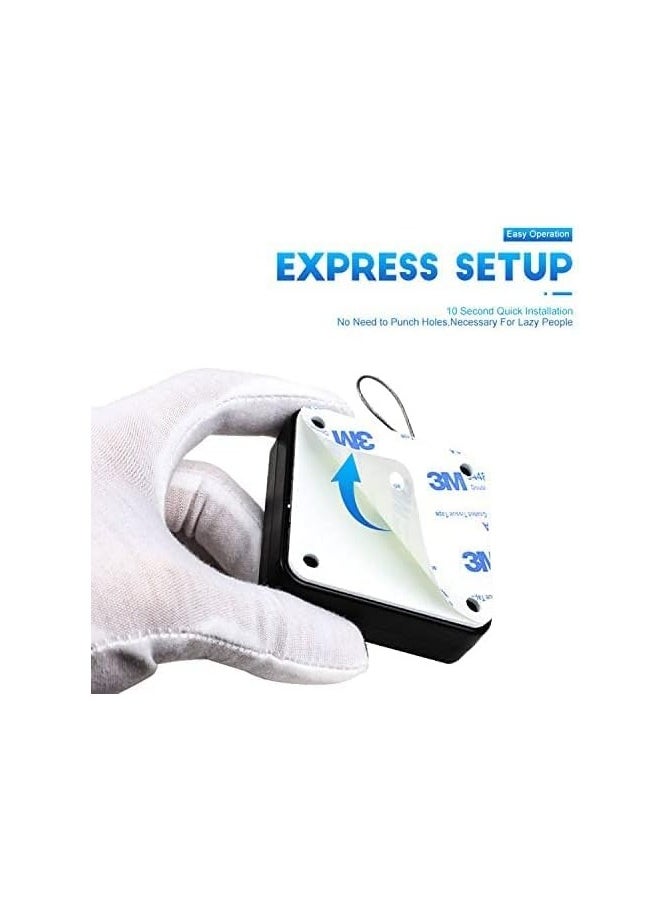 Generic - Automatic Door Lock Multifunctional Automatic Door Lock, Self-Closing Door Lock with Tie for Interior and Exterior Iron Door - Random Color (Standard) - Image 1