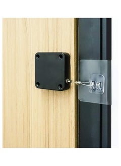 Generic Automatic Door Lock Multifunctional Automatic Door Lock, Self-Closing Door Lock with Tie for Interior and Exterior Iron Door - Random Color (Standard)  - Image 5