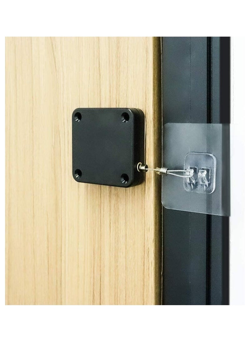 Generic - Automatic Door Lock Multifunctional Automatic Door Lock, Self-Closing Door Lock with Tie for Interior and Exterior Iron Door - Random Color (Standard) - Image 1