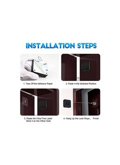 Generic Automatic Door Lock Multifunctional Automatic Door Lock, Self-Closing Door Lock with Tie for Interior and Exterior Iron Door - Random Color (Standard)  - Image 4