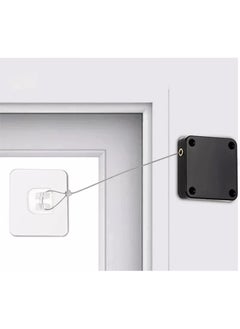 Generic Automatic Door Lock Multifunctional Automatic Door Lock, Self-Closing Door Lock with Tie for Interior and Exterior Iron Door - Random Color (Standard)  - Image 1