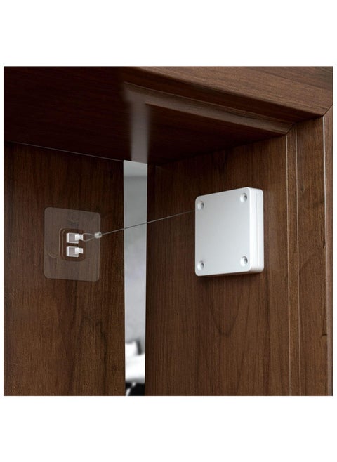 Automatic Door Lock Multifunctional Automatic Door Lock, Self-Closing Door Lock with Tie for Interior and Exterior Iron Door - Random Color (Standard)