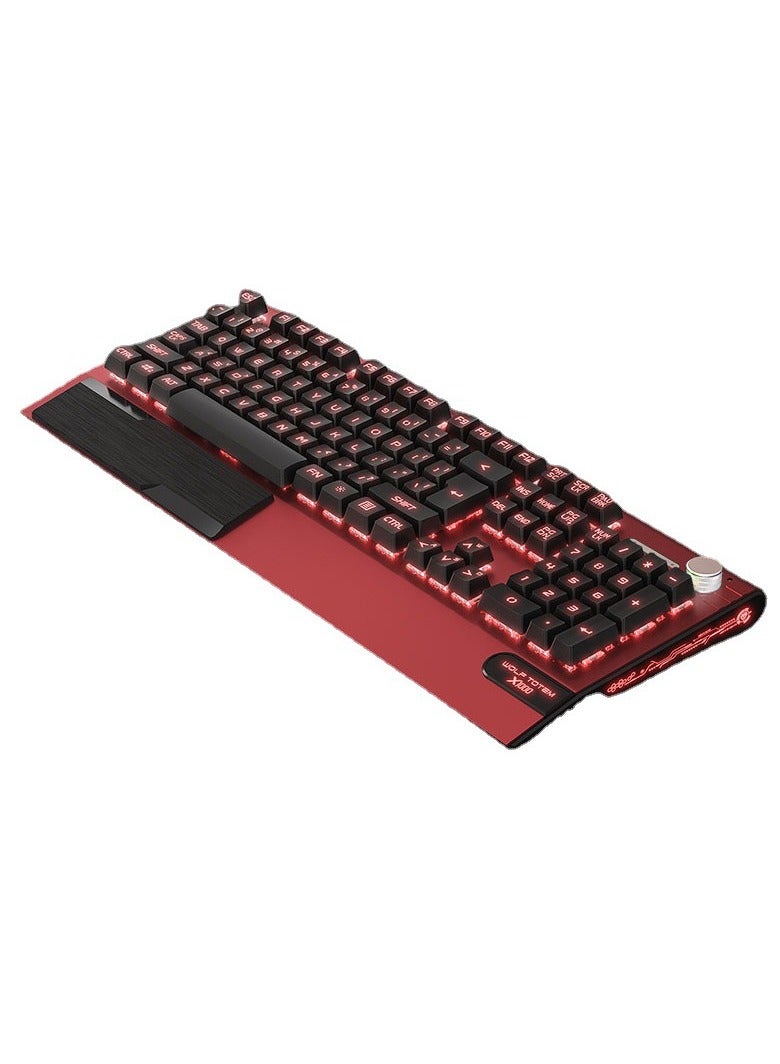 Oregon Langtu K1000 Gaming Mechanical Keyboard Mouse Headset Set Green Black Red Axis E-Sports Customized Handheld Computer Color: Red Green Axis - Image 1