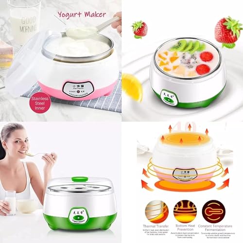 VANITYA Yogurt Maker Machine, Stainless Steel Liner Automatic Digital Yogurt Maker Machine, Electric Curd Maker Machine for Home Kitchen, Stainless Steel Inner DIY Yoghourt Dahi Maker Container 900ml - Image 3