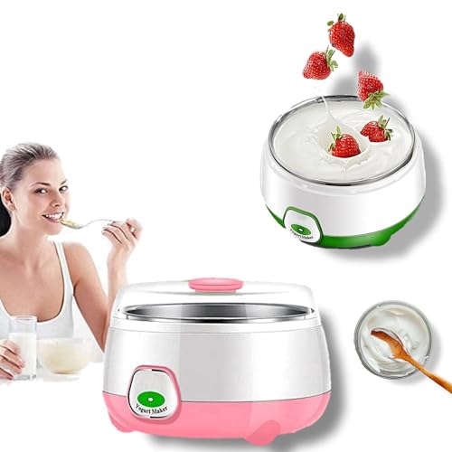 VANITYA Yogurt Maker Machine, Stainless Steel Liner Automatic Digital Yogurt Maker Machine, Electric Curd Maker Machine for Home Kitchen, Stainless Steel Inner DIY Yoghourt Dahi Maker Container 900ml - Image 1