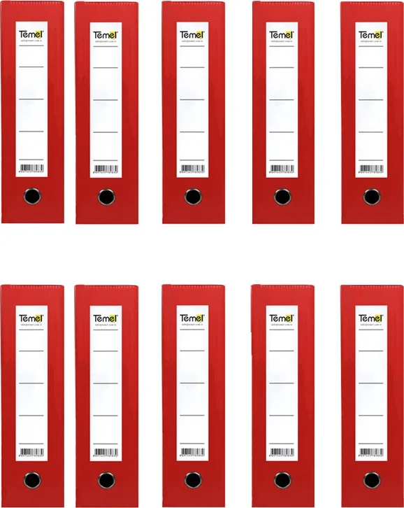 Temel Basic Archive and Project Box 29 x 36 x 5 cm Red Pack of 10