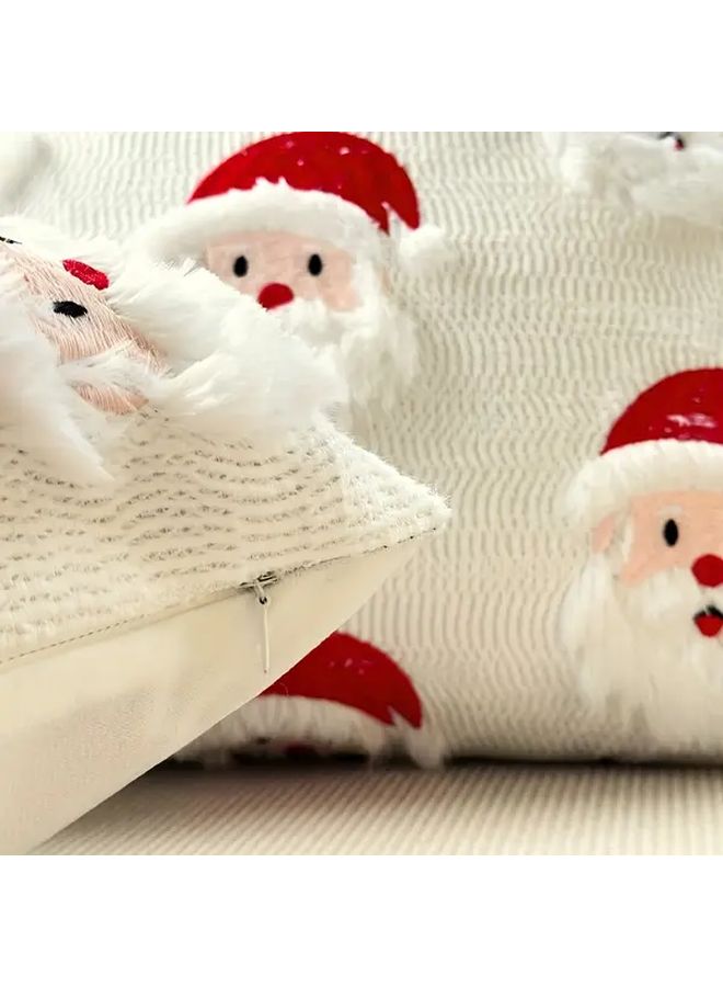 Nordic Santa Hug Pillowcase 18x18 Inch Plush Christmas Cushion Cover - Image 5