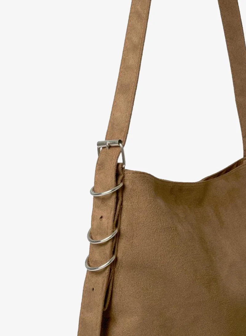 Shule Bags  Vague Suede Shoulder Bag – Camel. for Women | Best Price UAE
