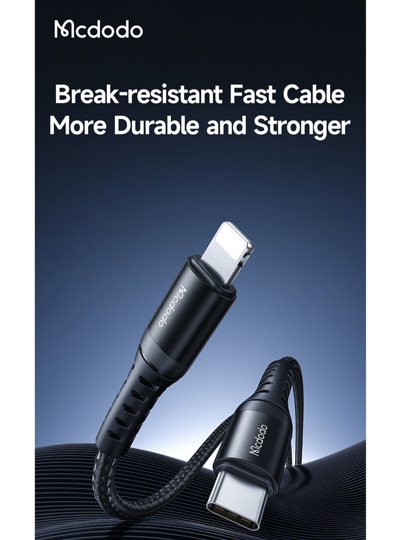 MCDODO CA5631  USB-C TO LIGHTNING 36W DATA CABLE 1M  BLACK - Image 4