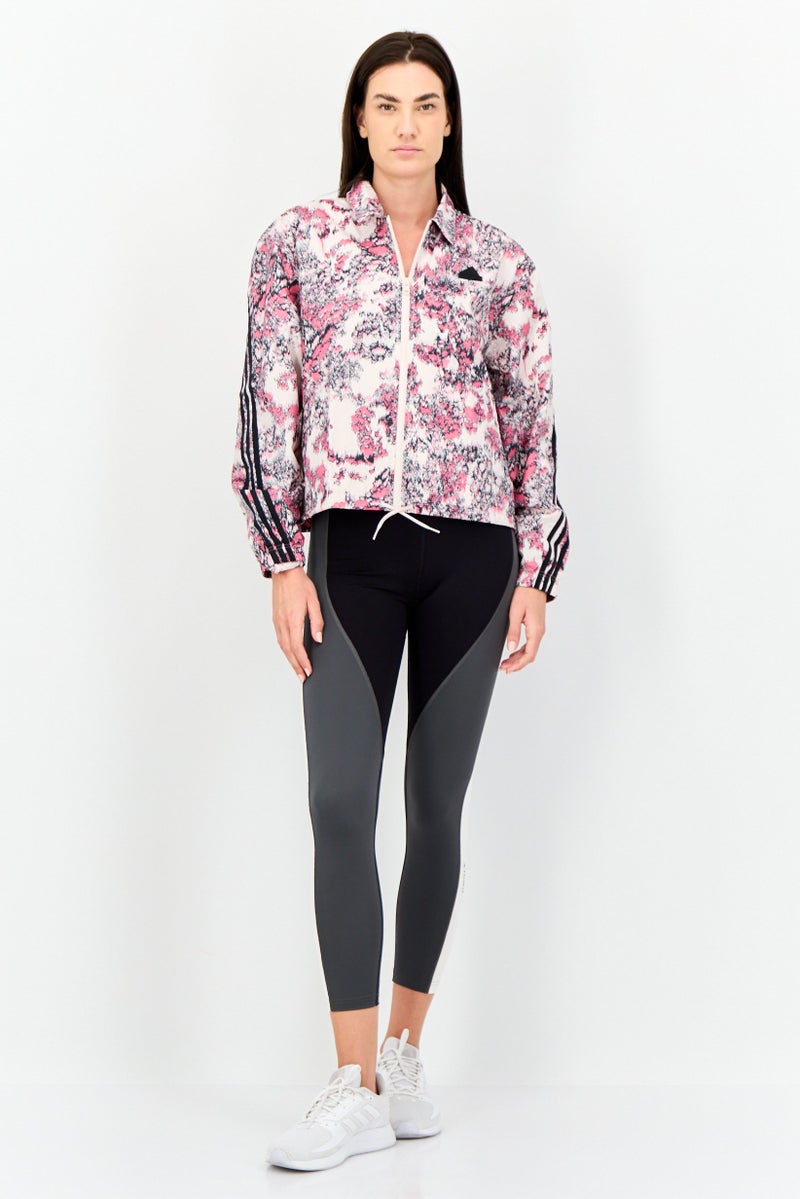 Adidas Women Sportswear Fit Long Sleeve Outdoor Jacket, Multicolor - Image 4