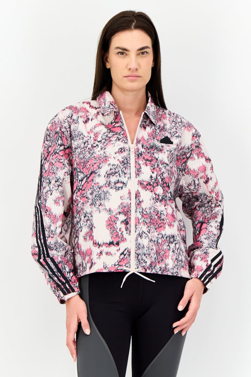 Adidas Women Sportswear Fit Long Sleeve Outdoor Jacket, Multicolor - Image 1