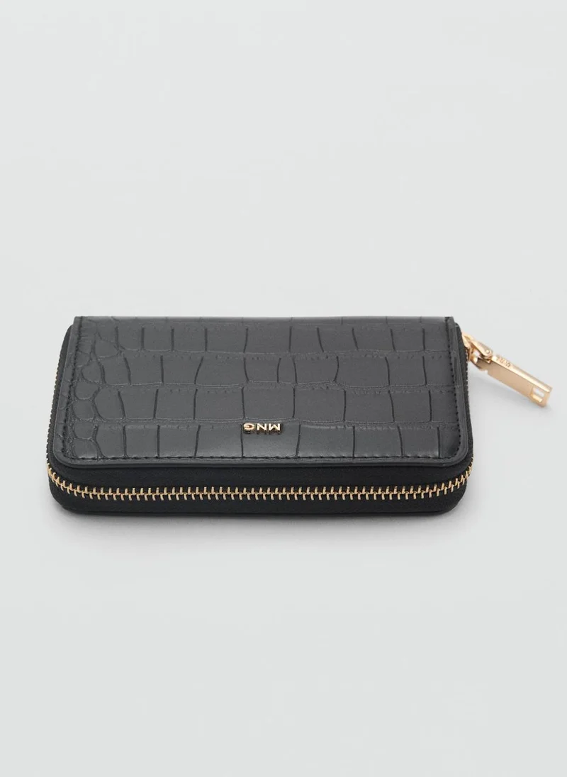 MANGO Coco Leather Effect Wallet