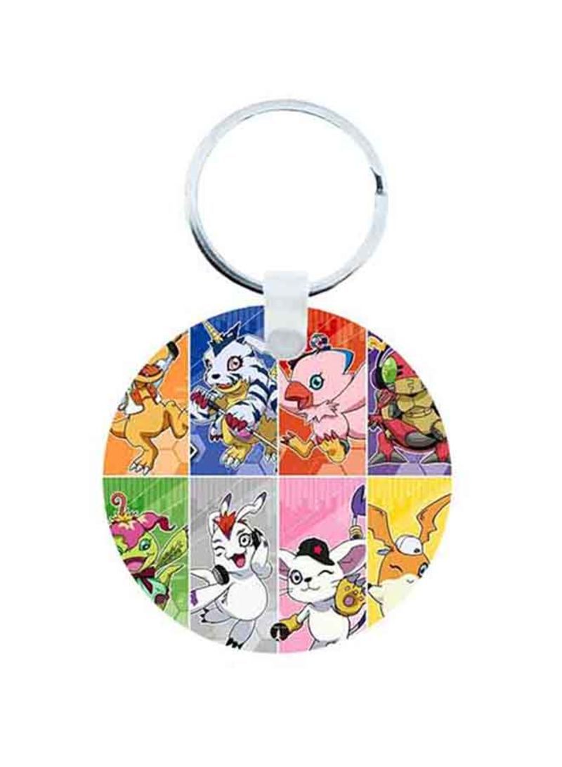 RKN Digimon Anime Wooden Keychain