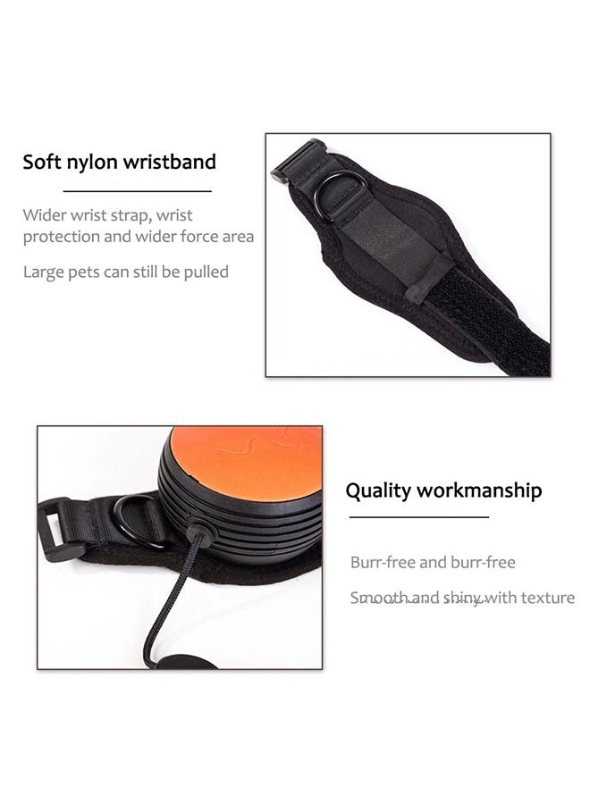 نيو ستايل مقود قابل للسحب للكلاب، مقود معصم للكلاب، مقود حر اليدين للجري، مقود للمشي للكلاب، للكلاب الصغيرة والمتوسطة والكبيرة (برتقالي (مقود معصم)، 3M) - Image 3