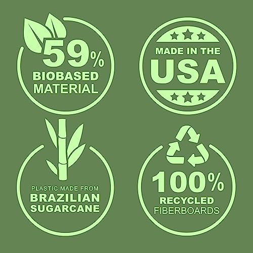 Samsill Plant-Based 1 Inch Durable Round Ring, Made in USA, View Binder, Eco-Friendly, USDA Certified Biobased, 2 Pack, Turquoise - Image 2