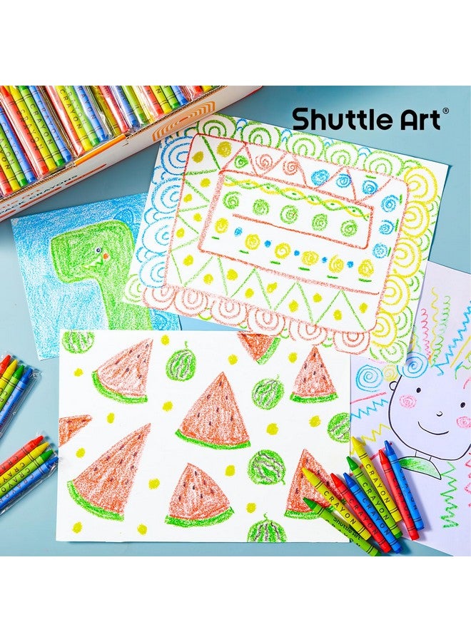 Shuttle Art مجموعة شتلت آرت من الأقلام الشمعية بالجملة - 200 عبوة من 4 ألوان متنوعة (إجمالي 800 قطعة)، أقلام شمعية غير سامة في عبوات فردية لم favors الحفلات، المطاعم، مستلزمات المدارس للمعلمين - Image 5