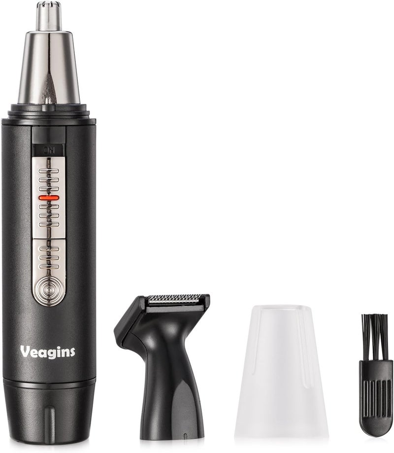 Nose Hair Trimmer for Men Wet Dry Facial Ear Hair Clipper with Vacuum System  Hypoallergenic DualEdge Blade Battery Operated Waterproof NT11