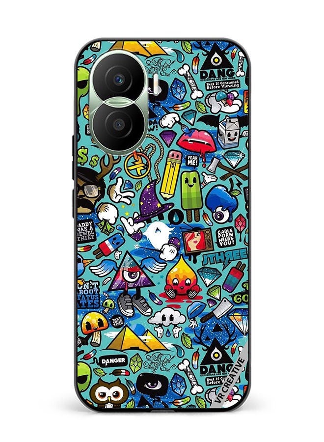 VR CREATIVE Protective Case Cover For Honor Play7T Pro Coooloie Design Multicolour - Image 1