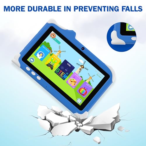 CASON 7 inch Kid Tablet for Study 5-12 Years Age,4GB+32GB Android Tab for Kids,Mini Tablet with Shockproof Case,FHD Eye Comfort Display,Parental Control, Games & Education for Boys, Girls (Blue) - Image 4