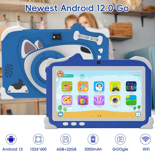 CASON 7 inch Kid Tablet for Study 5-12 Years Age,4GB+32GB Android Tab for Kids,Mini Tablet with Shockproof Case,FHD Eye Comfort Display,Parental Control, Games & Education for Boys, Girls (Blue) - Image 5