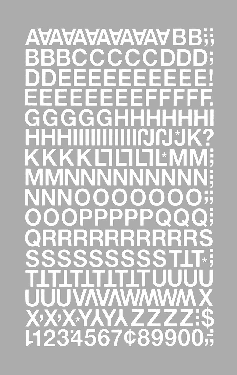 Chartpak Vinyl Letters and Numbers (CHA01016), 1/2 Inch High - Image 2