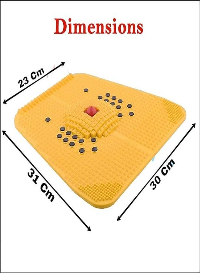OMDARIYA Acupressure Magnetic Pyramidal Foot Power Mat therapy for Stress and Pain Relief, Blood Circulation Health Care Useful for Heel/Knee/Leg Sciatica Pain Deluxe Foot Manual Power Mat for Men and Women, Multicolor - Image 2