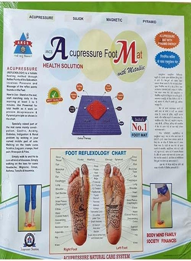 OMDARIYA Acupressure Magnetic Pyramidal Foot Power Mat therapy for Stress and Pain Relief, Blood Circulation Health Care Useful for Heel/Knee/Leg Sciatica Pain Deluxe Foot Manual Power Mat for Men and Women, Multicolor - Image 4