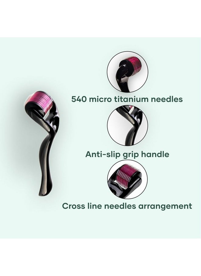 mars by GHC - 0.5Mm Derma Roller: 540 Titanium Micro Needles For Hair Growth & Beard Care | Minimize Hair Fall, Boost Follicle Stimulation | User-Friendly, Safe & Effective (Pack Of 1) - Image 1