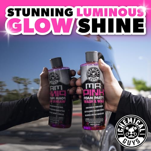 Chemical Guys CWS22164 Mr. Pink Foam Party Wash & Wax (Works with Foam Cannons, Foam Guns or Bucket Washes) Safe for Cars, Trucks, SUVS, Motorcycles, RVs & More, (64 fl oz) Tangerine Scent - Image 3