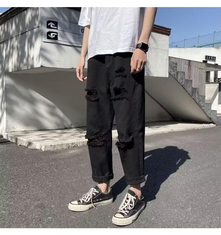 Unisex Classic Denim Jeans Loose Fit Daily Outdoor Wear - Image 4