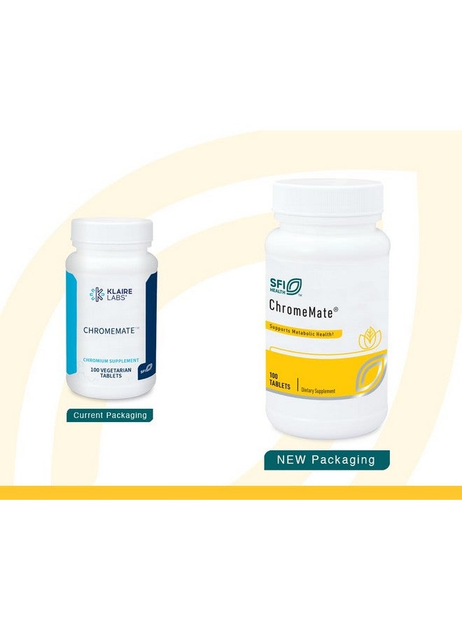 Klaire Labs Klaire Labs Chromemate - Chromemate Chromium Polynicotinate 200mcg Supplement - Bioavailable Form of Chromium with Niacin - Hypoallergenic (100 Tablets) - Image 2