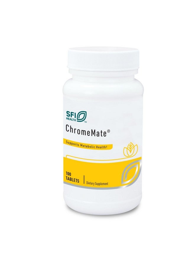 Klaire Labs Klaire Labs Chromemate - Chromemate Chromium Polynicotinate 200mcg Supplement - Bioavailable Form of Chromium with Niacin - Hypoallergenic (100 Tablets) - Image 1