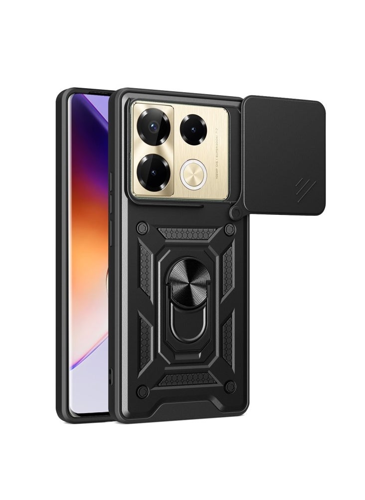 General For Infinix Note 40 Pro/40 Pro + 5G Sliding Camera Case, TPU + PC Creative Smooth Nail Sliding Window Holder Phone Case  - Image 1