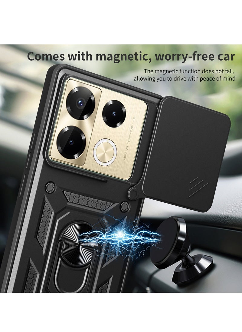 General For Infinix Note 40 Pro/40 Pro + 5G Sliding Camera Case, TPU + PC Creative Smooth Nail Sliding Window Holder Phone Case  - Image 5