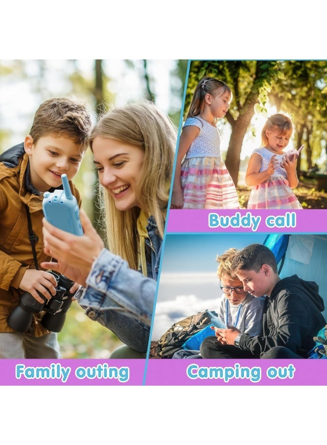 ACLIX Face-to-Face Video Walky Talkiy for Kids – 2 Pack Rechargeable Video Intercom Toys with LCD Screen & Front Camera, Real-Time Video Chat, No SIM Needed & No WiFi Required, Long-Range 20–40MHz Kids Walkiy Talkiyes for Indoor & Outdoor Adventures, Learning Communication Toys for Boys & Girls Ages 3–12, Blue & Pink, USB-Rechargeable, Durable ABS Build, Camping Gear, Birthday & Christmas Gift Set - Image 2
