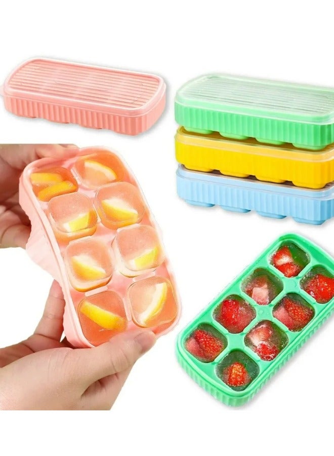 wowofa 8 Grid Ice Cube Mold Square Tray Food Grade Silicone Soft Bottom DIY Ice Blocks Maker Box Model Reusable Tool Pub Wine Summer - Image 2