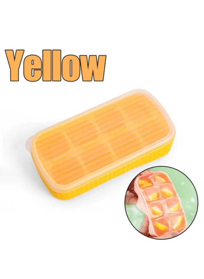 wowofa 8 Grid Ice Cube Mold Square Tray Food Grade Silicone Soft Bottom DIY Ice Blocks Maker Box Model Reusable Tool Pub Wine Summer - Image 1